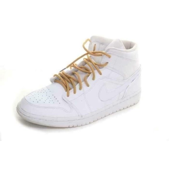 Nike air jordan 1 Mid triple white shoes sneaker (2019)554724-129 sz 8 eur 41